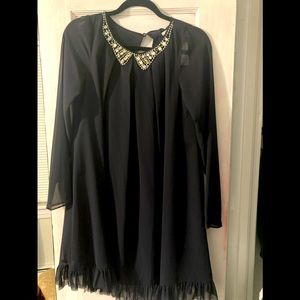 VS dress with embellished neckline .Fabric  is sheer you will need to layer .